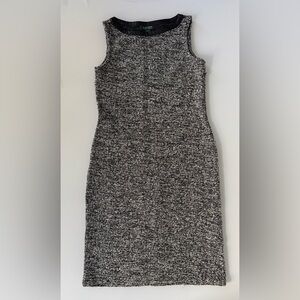 Lauren Ralph Lauren Tweed Sheath Dress with Faux Leather Trim – Size S